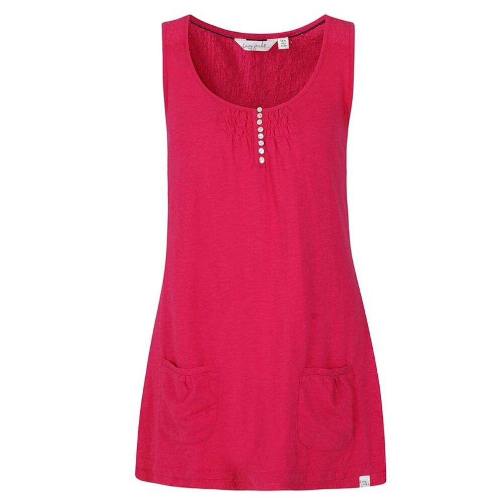 Lazy Jacks Womens/Ladies Cotton Slub Tunic / Cerise